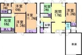 福住1－8河野邸貸家の間取り画像
