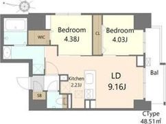 S-RESIDENCE大通公園admirioの間取り画像