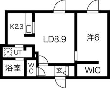 BLANC CASSE南9条の間取り画像