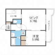 ボランハイツ山の手の間取り画像