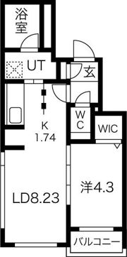 シンシア南9条の間取り画像