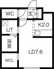 ecoflats中島公園の間取り画像