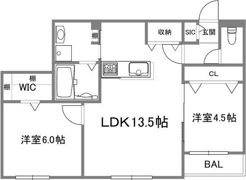 ブランシャール菊水HDの間取り画像