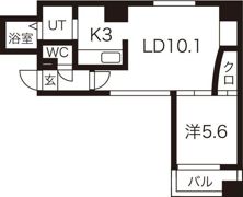 Space北3条の間取り画像