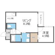クチュール豊平美園の間取り画像