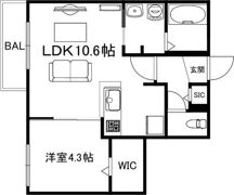 ブランシャール福住HDの間取り画像