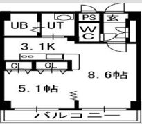 ペルドゥエープス美園の間取り画像