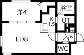 ラフィーネ中の島の間取り画像