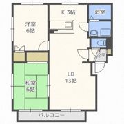 アルフ美園十字街の間取り画像