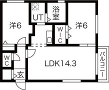 プランタン円山の間取り画像