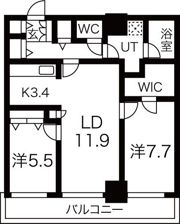 D＇グラフォート札幌ステーションタワーの間取り画像