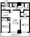 D＇グラフォート札幌ステーションタワーの間取り画像