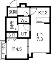 Asso Lusso ASABU（アッソルッソ麻生）の間取り画像
