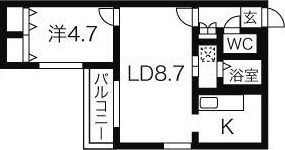 コムズ中の島の間取り画像