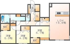 R-fino MIYANOSAWAの間取り画像