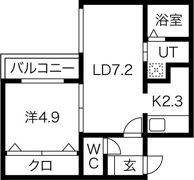 プリマベーラ南平岸の間取り画像