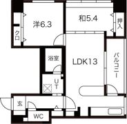 【分譲賃貸】ラ・クラッセ札幌ステーションフロントの間取り画像