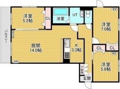 レジデンス白石中央IVの間取り画像