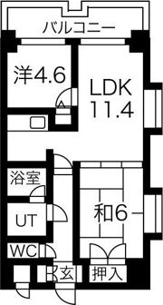 ドミ24琴似の間取り画像