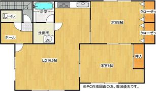 北郷2条3丁目 1棟2戸 2階の間取り画像