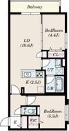S-RESIDENCE北大前ascentの間取り画像