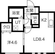 グランディール円山 ウエストの間取り画像