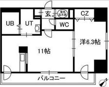 フローラ中の島の間取り画像