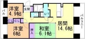 ライオンズステーションプラザ新札幌の間取り画像