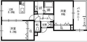 レジェンドコート琴似の間取り画像