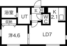 ハピネス発寒の間取り画像