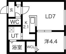 ASTER SHIROISHI（アステールシロイシ）の間取り画像