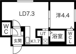 ペシェ北大西の間取り画像