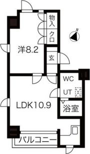 ネオアージュ大通西の間取り画像