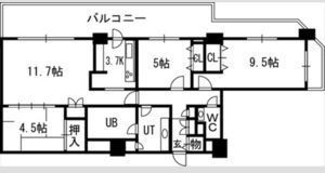 知事公館前タワーレジデンスの間取り画像