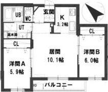 グランメールアサヒIIIの間取り画像