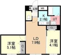 アッパーヴィレッジ新札幌の間取り画像