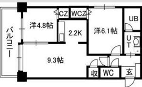 PRIME URBAN北3条通の間取り画像