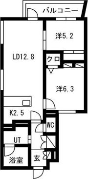 PRIME COURT la foret 平岸（プライムコーの間取り画像