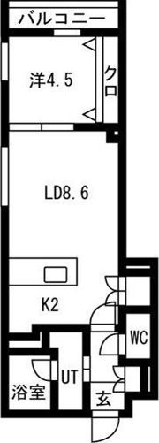 PRIME COURT la foret 平岸（プライムコーの間取り画像