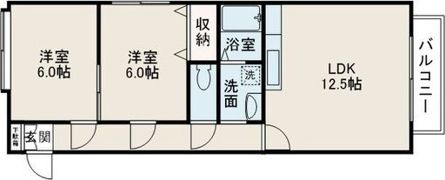 ビッグバーンズマンション北郷III C棟の間取り画像