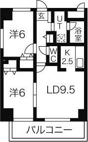 ターフサイド桑園の間取り画像