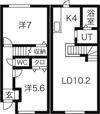 光星ハイツメゾネットの間取り画像