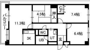 アルファスクエア円山の間取り画像