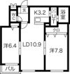 フィーノK3の間取り画像