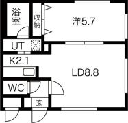ラフィーネ新札幌の間取り画像
