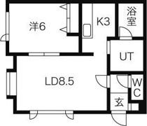 クラージュ福住の間取り画像