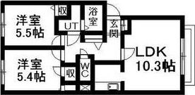 ディアス山の手311 B棟の間取り画像
