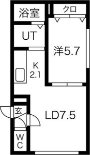 クレセールN18の間取り画像