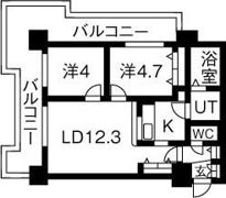 UURコート札幌北三条の間取り画像