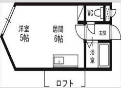 シャトー中の島の間取り画像